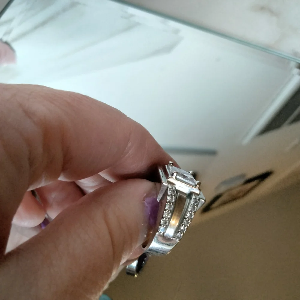 Chunky Silver Statement Ring - Picture 2 of 11